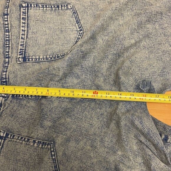 LOGO by Lori Goldstein Boyfriend BLUE Jeans Yellowed Distressed Size 24WP 24 W P - Picture 4 of 5